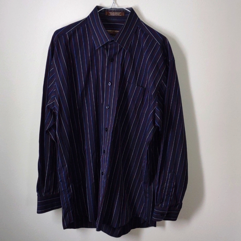 Forsyth Of Canada Men's Large Button Down Dress Shirt